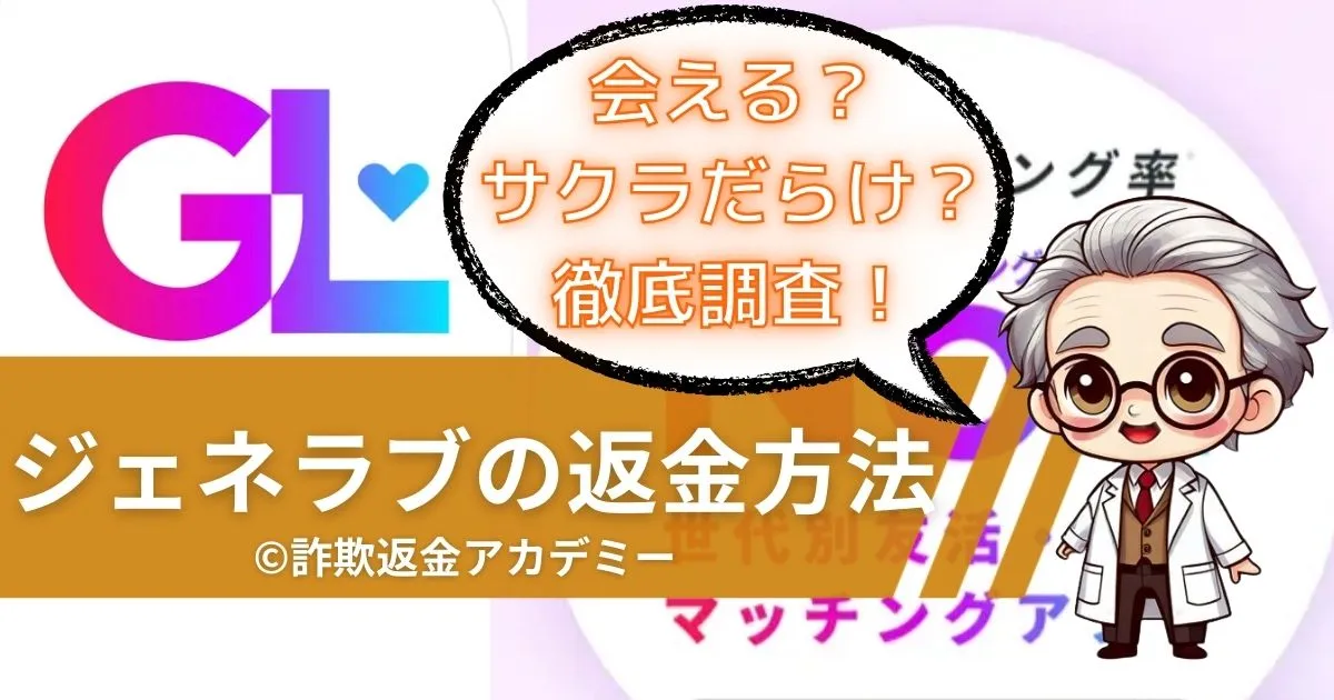 ジェネラブは出会い系詐欺アプリ?課金トラブルの実態と返金方法を解説