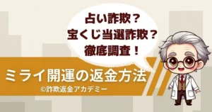 占いサイト ミライ開運は詐欺?金運アップの甘い言葉に潜む高額課金と返金相談の方法を解説